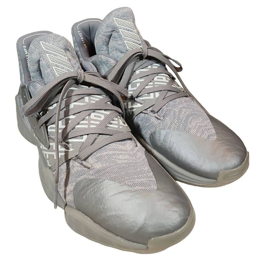 Adidas Harden Vol 4 Men's Gray Athletic Basketball Sneakers Size 13